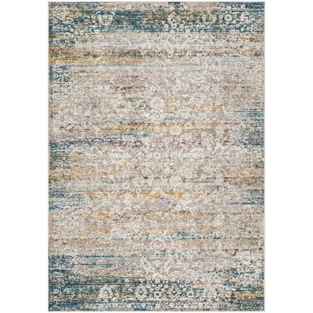 Safavieh Aria Power Loom Woven Runner Rugs, Cream and Blue - 2 x 8 ft. ARA156C-28